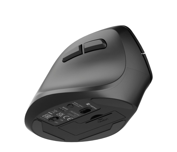 NATEC MYSZ WERTYKALNA CRAKE 2 BEZPRZEWODOWA BLUETOOTH 5.0+2.4GHZ 2400DPI DLA LEWORĘCZNYCH CZARNA NMY-2049 - 1370628 - zdjęcie 7